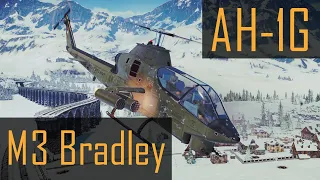 AH1-G & M3 Bradley Winter battle | War Thunder 2.0