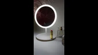 Косметическое настольное зеркало с LED подсветкой (Белое)