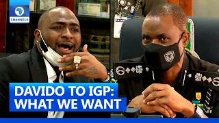 [FULL VIDEO]#ENDSARS: Davido Presents Demands Of Protesters To IGP