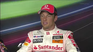 Big fight between Button and Vettel at the press conference [BBC] F1 2011 R-12  Belgian GP