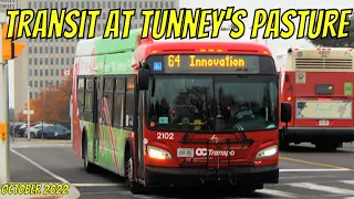 STO & OC Transpo Buses | Tunney's Pasture (October 2022)