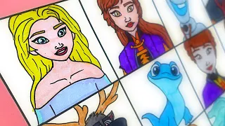 Drawing FROZEN 2 Movie Characters - Elsa Anna Olaf Kristoff Sven