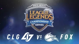 CLG vs. FOX - Week 3 Day 1 | NA LCS Spring Split | Counter Logic Gaming vs. Echo Fox (2018)