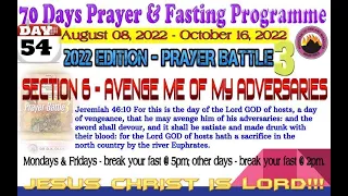 Day 54 MFM 70 Days Prayer & Fasting Programme 2022.Prayers from Dr DK Olukoya, General Overseer, MFM