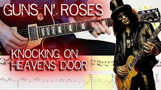 Guns N' Roses - Knockin' On Heaven's Door (Solo Guitar Lesson With TAB & Score)
