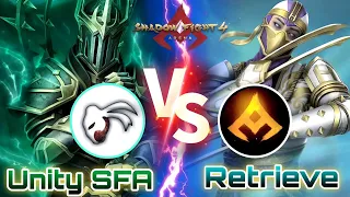 🔥UNITY SFA VS RETRIEVE GAMING🔥 | Shadow Fight 4 : Arena 3v3 | Intense High Ranked Battles ✨