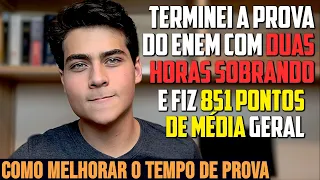 COMO MELHORAR O TEMPO DE PROVA PARA O ENEM