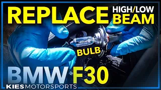 How to Change F30 BMW High and Low Beam Headlight Bulbs