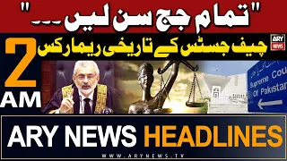 ARY News 2AM Headlines 8th May 2024 | SiX Judges Letter Case - CJP Qazi Faez Isa Historic Remarks