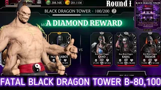 Fatal Remastered Black Dragon Tower Boss Battle 100 & 80 Fight + Guaranteed Diamond Reward MK Mobile
