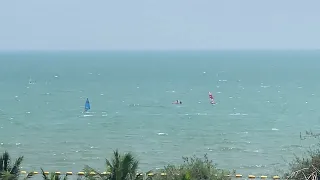 Windsurfing in the Gulf of Thailand, Pattaya, Thailand, April 2024