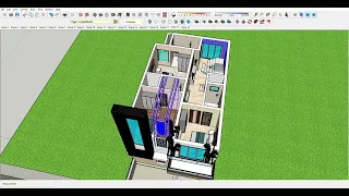 3D House Plan part - 2 , first floor & Top floor With front elevation plot size (61' X 25' ) 3D PLAN