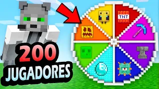 👉 200 Jugadores en la RULETA DE RETOS - Minecraft