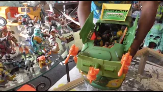 TMNT Finish.  Stowing away all the figures in the vehicles.  Ninja Turtle collection is complete.