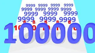 NUMBER MASTER — BIG NUMBERS: 100,000+ Gameplay (Run and Merge: 9999, 10000, x777 Reach)