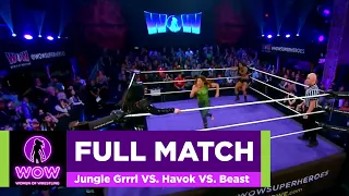 Jungle Grrrl VS. Havok VS. The Beast - WOW Women Of Wrestling - WOW Superheroes