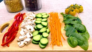 Vegetable salad. Easy, diet and affordable