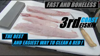 HOW TO FILLET A REDFISH | CLEANING A RED DRUM | BEST WAY TO FILLET OR CLEAN A REDFISH OR A BULL RED