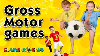 x5 EYE FOOT COORDINATION games! By Clamber Club Sports. Perfect for preschoolers.