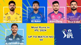 Most Run Scorer In IPL 2024 | Highest Run Scorer in IPL 2024  After Game No 50 ||  IPL 2024