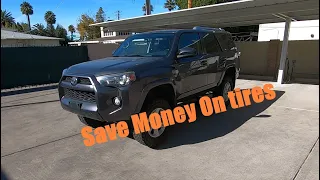 Save Money By Making Your Tires Last Longer - How to Rotate your tires DIY - Toyota 4Runner