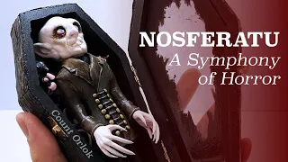 NOSFERATU // How I made Count Orlok & coffin case with Polymer Clay/ Mix Media Art