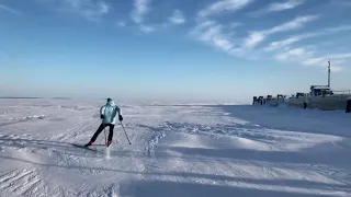 Лыжные гонки по Онежскому озеру