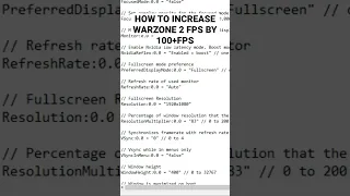 HOW TO INCREASE WARZONE 2 FPS BY 100+ (AMAZING)