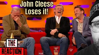 American Reacts to Lee Mack's Joke Leaves John Cleese In Near Tears | The Graham Norton Show