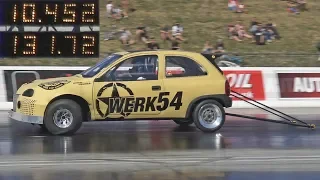 SAAB B204 Powered Corsa B at Santa Pod Raceway