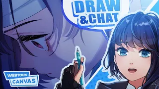 【WEBTOON】3D models to lineart [ blank。] Revamp Ep. 01【DRAW & CHAT】