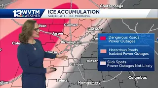 Icy roads will cause dangerous travel in spots in Alabama