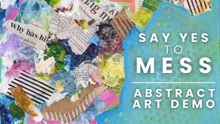 From Mess to Abstract Art | Mixed Media Painting Demo #abstractpainting  #art #mixedmediaart