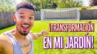 ¡CONSTRUYENDO UN CAMPO DE FÚTBOL PROFESIONAL EN MI JARDÍN! | Jeremy Lynch