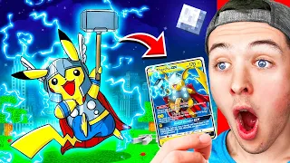 Opening AVENGERS POKEMON PACKS to get GOD POKEMON in MINECRAFT!