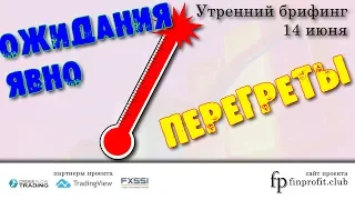 Утренний брифинг | 14 июня | Анализ и прогноз рынка FOREX, FORTS, ФР