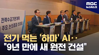 9년 만에 '신규 원전'‥"2038년까지 최대 3기 도입" (2024.05.31/뉴스데스크/MBC)