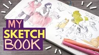 My Finished Sketchbook Tour 2019! - illo Sketchbook Flipthrough