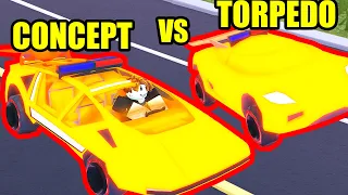 Can CONCEPT CAR BEAT the TORPEDO? | Roblox Jailbreak