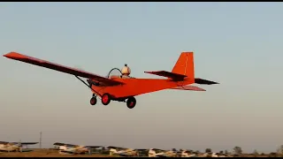 Flight Pchelka-2 low pass//  Полет на самолёте Пчелка-2.