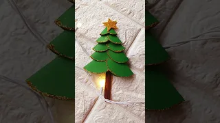 Easy Christmas Craft/ Paper Christmas Tree Making Idea #shorts #craft #ytshortsindia