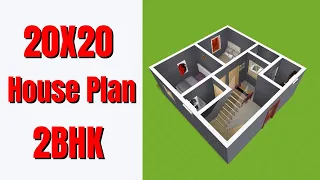 20x20 house plan 2bhk || 50 Gaj Makan Ka naksha || 400 Sqft Ghar Ka naksha