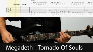 Megadeth - Tornado Of Souls Guitar Lesson With Tabs And Backing Track(Kiko Loureiro)