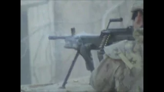 C9 Light Machine Gun Firing in Kandahar Afghanistan