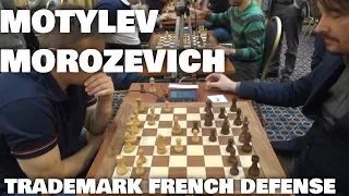 Trademark French defense by Morozevich | Tactics all around the board