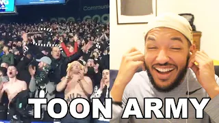 First Reaction to LOUD NEWCASTLE UNITED FANS!! TOON ARMY IS AMAZING!