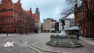 Toruń, Poland old Town lonely Walk magic City 4k 60fps Walking tour