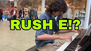 15 year old pianist plays RUSH E in public (the hardest piano song in the world)