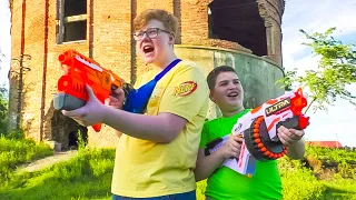 Двое против Нерф БАНДЫ. Захват NERF АРСЕНАЛА - Жесткая ПОДСТАВА / Кириешка Nerf Battle