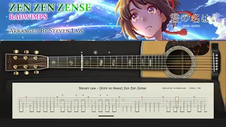 Zen Zen Zense (Kimi no Na Wa) ~ Fingerstyle Cover Guitar Tab Arr. by Steven Law